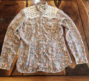 Roper Multicolor Floral Lace Shirt